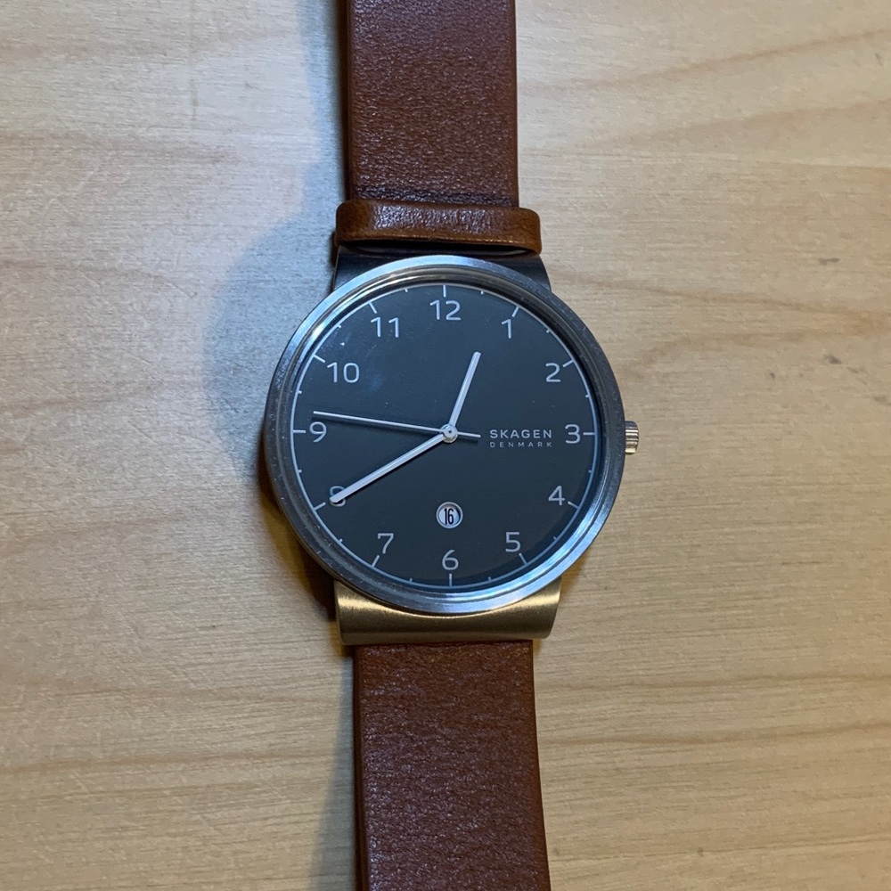 Skagen leather watch
